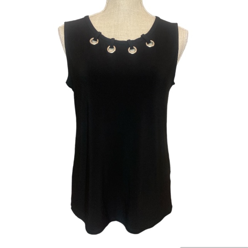 Notations Grommet Detail Blouse
